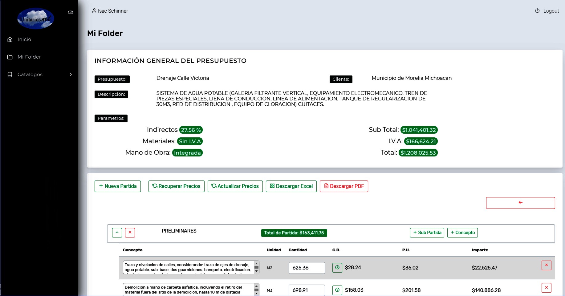 Precios Unitarios